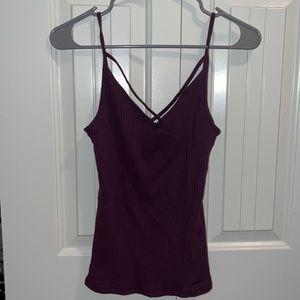 Hollister must have collection, ribbed dark purple tank top!